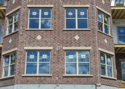 Commercial property with brick veneer by Graff Masonry
