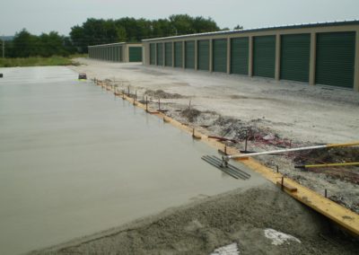 Storage Facility parking lot by Graff Masonry