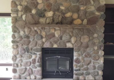 Fireplace field stone work by Graff Masonry